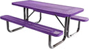 Coated Outdoor Furniture Heavy-Duty Portable Outdoor Picnic Table, Thermoplastic Coated Expanded Metal Commercial-Grade Patio Dining Furniture Made in America (6ft Rectangular, Purple) by GreenHaven Gardens
