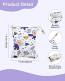 ALVABABY 3 Cloth Diaper Wet Dry Bags Waterproof Reusable with Two Zippered Pockets Travel Beach Pool Daycare Soiled Baby Items Yoga Gym Bag for Swimsuits or Wet Clothes Small Medium Large 3L-ZM28 by TinyTreasures Baby Boutique