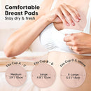 Organic Nursing Pads - 14 Washable Viscose Derived from Bamboo Breastfeeding Pads, Wash Bag, Reusable Breast Pads for Breastfeeding, Nipple Pads for Breastfeeding Essentials(Neutrals, L 4.8") by TinyTreasures Baby Boutique