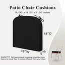 Outdoor Chair Cushions Set of 2, Waterproof Foam Patio Seat Cushions with Ties for Garden Sofa & Dining Furniture, 3-Year Color Fastness, 18x18x3 Inch, Black by GreenHaven Gardens