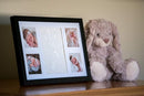 Baby Hand and Footprint Kit - Newborn Keepsake Picture Frame, Inkless Foot & Handprint Clay Mold - Baby Registry, New Mom Baby Shower, Gender Reveal Gift, Personalized Boy or Girl Nursery Photo Prints (Large, Black) by TinyTreasures Baby Boutique