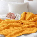 EMME Muslin Baby Blankets 100% Cotton 4-Layer Swaddle 40"x50" Lightweight Soft Breathable for Toddler, Infant, Newborn All Season Gauze Blanket, Mustard Yellow by CozyNest Decor