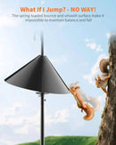 Squirrel Baffle for Bird Feeder Pole - Polycarbonate Bird Feeder Baffle with Stainless Steel Spring for Better Protection, 19 Inch Squirrel Guard for Outside Pole Mount, Metal Buckle