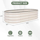 1MORE Galvanized Raised Garden Bed- Planter Garden Boxes Outdoor, Raised Beds for Gardening, 4x2x1ft Metal Garden Bed Kit for Vegetables Flower, Planter Raised Beds with Protective Tape & Tools.White by GreenHaven Gardens