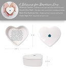 Baptism Gift, First Communion Gift, or Confirmation Gift, Handmade Heart Ceramic Keepsake Box with Irish Blessing and Shamrock in Green by TinyTreasures Baby Boutique