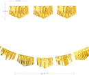 Gold Tassel Banner Double Sided Metallic Fabric Pennant Bunting Flag Garland for Graduation Birthday Anniversary Bachelorette Engagement Wedding Bridal Shower Baptism Hen Party Decorations Supplies by GreenHaven Gardens