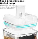 Shazo 9 PC Airtight Food Storage Containers - BPA Free Clear Plastic Snack & Spice Containers with Easy Lock Lids - Kitchen and Pantry Organization for Herbs, Coffee, Tea - 0.5L / 2.1 Cups by CozyNest Decor