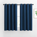 NICETOWN Blackout Moroccan Blue Curtains for Bedroom - Thermal Insulated Grommet Solid Window Treatments Energy Saving Sound Reducing Drapes for Bathroom, 2 Panels, W46 x L54 by TinyTreasures Baby Boutique
