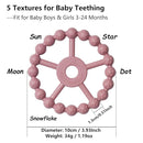 3 Pack Ring Teether Baby Infant Toys, Baby Essentials, Silicone Teething Ring Toys for Babies 0-6 Months, Seposeve Toddler Teethers 6-12 Months 12-24 Months, Infant Teething Relief, Purple Pink White by TinyTreasures Baby Boutique