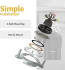 Garbage Disposal 1/2 HP Easy install Quiet with Stopper Power Cord, Kitchen sink Food Waste Disposer Continuous Feed, Stainless Steel Grind Half Horsepower AC Motor Unit (MAX-3) by CozyNest Decor