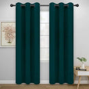 Easy-Going Blackout Curtains for Bedroom, Solid Thermal Insulated Grommet and Noise Reduction Window Drapes, Room Darkening Curtains for Living Room, 2 Panels(46x84 in, Deep Teal) by CozyNest Decor