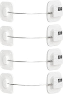 Cabinet Locks with Combination,Drawer Lock,Child Proof Refrigerator Lock,Child Safety Locks for Cabinets (White 4pcs) by TinyTreasures Baby Boutique