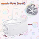 Bubble Machine, Automatic Bubble Blower for Kids, 18000+ Bubbles Per Minute with 2 Speed Settings, Battery/USB Powered Bubble Maker for Toddlers, Outdoor Birthday Parties, Weddings (White) by TinyTreasures Baby Boutique