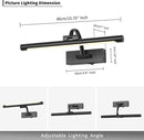 Picture Lights Battery Operated with Remote and Dimmable Function, Rechargeable Gallery Light Black Art Light Wireless Painting Lights 16'' Inch for Display, Portrait, Artwork, Warm White by CozyNest Decor