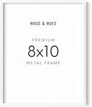 HAUS AND HUES White 8x10 Picture Frame - Modern Aluminum Wall Art Display - Minimalist, Lightweight 8x10 White Frame for Art Prints, Photos, Posters - Ready-to-Hang Vertically & Horizontally by CozyNest Decor