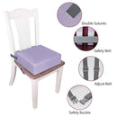 Toddler Booster Seat for Dining Table, PU Washable Double Safe Straps Non-Slip Bottom Booster Seat Cushion, Strong Support Portable Travel Booster Seat for Chair (Purple) by TinyTreasures Baby Boutique