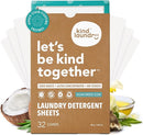 Kind Laundry Detergent Sheets with Stain-Fighting Enzymes - Plant Powered Eco-Friendly Laundry Soap Sheets - Home or Travel Laundry Detergent - Ocean Breeze, 32 Loads (Mom's Choice Award Winner) by TinyTreasures Baby Boutique