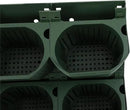 12Pieces 3-Pot Wall Planter Vertical Garden Plant Walls Wall Mounted Vertical Planter with Water-Storage Layer Stackable Wall-Mounted Flower Pot for Gardens, Balconies 180.78lbs Total Capacity (Green) by CozyNest Decor