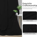 Easy-Going Blackout Curtains for Bedroom, Solid Thermal Insulated Grommet and Noise Reduction Window Drapes, Room Darkening Curtains for Living Room, 2 Panels(46x84 in, Black) by CozyNest Decor