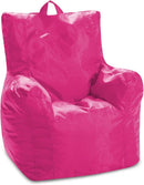 Posh Creations Bean Bag Chair Structured Seat for Toddlers and Kids, Comfy Chair for Gaming, Reading, and Watching TV for Children, Pasadena Chair, Nylon - Pink by TinyTreasures Baby Boutique