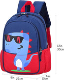 12 inch Kids Small Toddler Preschool Travel Backpack Cool Cute Cartoon Waterproof Daypack (Dinosaur Red) by TinyTreasures Baby Boutique