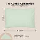 Toddler Pillow with Pillowcase - 13x18 My Little Cuddly Pillow, Viscose Derived From Bamboo Nursery Toddler Pillows for Sleeping,Kids Pillow,Small Travel Pillows,Mini Toddler Bed Pillow (Sage) by TinyTreasures Baby Boutique