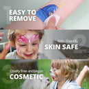 Grida Face Painting Kit for Kids - Grida Professional Party Kit Night Pack with 12 Skin-Safe, Vegan, Cruelty-Free, 2 Art Brushes, 1 Palette - Easy-Remove Face Paint & Glow in Dark Effect by TinyTreasures Baby Boutique