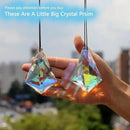 2PCS 5" Large Crystal Sun Catcher Prisms, STINO Hanging Suncatchers with Glass Prism, Rainbow Maker for Windows, Balcony, Kitchen, Garden Decoration (1, Chunky Cone 2Pcs) by GreenHaven Gardens