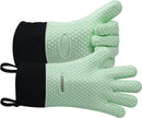 GEEKHOM BBQ Gloves Heat Resistant Oven Mitts - Silicone Grilling Gloves with 13.7" Arm Protection - Waterproof Pot Holder Non-Slip for Men & Women, Kitchen Outdoor Cooking, Baking, Camping, Mint Green by GreenHaven Gardens