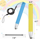 2pcs Kid-Friendly Stylus Pens for Touch Screens, Tablet Stylus Pen with Spring Cord Universal Touch Screen Capacitive Crayon Stylus Blue Yellow by TinyTreasures Baby Boutique