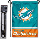 WinCraft Miami Dolphins Garden Flag with Stand Holder by GreenHaven Gardens