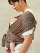 Konny Baby Carrier Flex AirMesh with Head Support- Adjustable, Easy to Wear Baby Wrap Sling, Perfect for Newborn Babies Essentials up to 44 lbs (M-4XL) -Mocha by TinyTreasures Baby Boutique