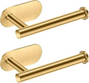 Toilet Paper Holder,Gold,Wall Mount, Upgraded Adhesive Toilet Roll Holder,no Drilling,Bathroom/Rv/Washroom,SUS 304 Stainless Steel,Rustproof (Gold, 2 Pieces) by CozyNest Decor