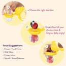 NatureBond Baby Food Feeder/Fruit Feeder Pacifier Nibbler (2 Pack) - Infant Teething Toy Teether Weaning in Appetizing Colors | + Additional Silicone Sacs by TinyTreasures Baby Boutique