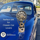 Chevrolet Small Block V8 Rotating Gear Clock – Stainless Steel Timing Chain Desk Clock by Clock9Nine, Chevy Truck Garage Decor, Muscle Car Gift, Hot Rod Man Cave Collectible, Car Show Trophy by CozyNest Decor