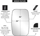 ANDY STAR Black Oval Mirrors for Bathroom, Large 24x36’’ Matte Black Metal Framed Oblong Wall Mirror, Modern Black Vanity Mirror in Stainless Steel Frame Wall Mount Horizontal or Vertical by CozyNest Decor
