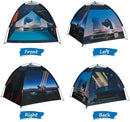 Magnetic Kids Play Tent - 61'x61'x45' Imaginative Popup Dome Playhouse for Kids Indoor/Outdoor Fun - Observatory Space Theme by TinyTreasures Baby Boutique