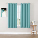 ChrisDowa Blackout Curtains 54 inches Long for Bedroom - 2 Panels Set Grommet Thermal Insulated Room Darkening Curtains for Living Room (Aqua, 52 x 54 Inch) by CozyNest Decor
