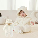 Newborn Baby Bear Outfit Suit Girls Boys Fleece Jumpsuit Romper Hooded Winter Snowsuit Clothes by TinyTreasures Baby Boutique