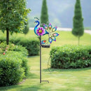 Solar Peacock Statue, Garden Metal Stake Lights Yard Decorations Outdoor,Perfect Peacock Gifts for Women, Ornaments,Mothers Day Ideal Gifts（Solar Peacock Flower ） by GreenHaven Gardens