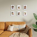 Vittanly 5x7 Picture Frames Set of 9, Shatter Resistant Plexiglass, Display 4x6 Pictures with Mat or 5x7 without Mat, Photo Frames for Wall or Tabletop, Engineered Wood, White by CozyNest Decor