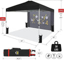 CROWN SHADES 10x10 Pop Up Canopy Tent with Game Netting - Beach Tent with One Push Setup - Outdoor Sun Shade for Events, Parties, Camping with STO-N-Go Cover Bag, Silver Coated Top, Black by GreenHaven Gardens