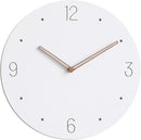 Stephanie Imports Modern Minimalist Wood on White Silent Wall Clock by CozyNest Decor