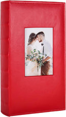 RECUTMS Photo Album 4x6 300 Photos Black Black Page PU Leather Pockets Pictures Albums Birthday Wedding (Red) by TinyTreasures Baby Boutique