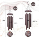 Personalized Sympathy Wind Chimes, Cardinal Wind Chimes, Wind Chime for Loss of Loved Father/Mother/Lover, Commemorative Sympathy Bereavement Gifts for Condolences/Funeral by CozyNest Decor