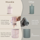 Moonkie Baby Training Cup Silicone Straw Cup | BPA-Free Drop-Proof Sippy Cups for Infants Toddlers and Kids 6 Months+ | 5 oz, 1pack, DX-BTC-01 by TinyTreasures Baby Boutique