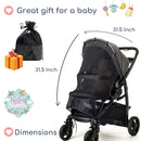 Stroller Sun Shade - Universal UV Protection Cover for Strollers Sunshade with See Through, Clip-On Sun Blocker, Sun Shield for Baby, Breathable Adjustable Fit, Full Coverage, X-Large by TinyTreasures Baby Boutique