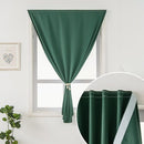 Blackout Curtains for Bedroom Stick On Curtains Window Shades Pull Down Blackout Window Cover No Drillng Self Adhesive Curtains No Rod Small Curtain, 35" W X 79" L, Dark Green, 1 Panel by TinyTreasures Baby Boutique