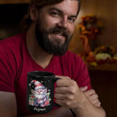 Cute Gnome And Gifts Design Mug, Customized Christmas Gnome Black Cup 11oz 15oz, Gnome Lover Coffee Mug With Custom Name, Gift For Children, Personalized Xmas Gnome Ceramic Cup by CozyNest Decor