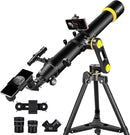 Telescope, Telescopes for Adults Astronomy Professional, 90mm Aperture 1000mm High Powered Telescope for Beginners & Kids with Precision Adjustment Vertisteel AZ Mount Tripod Phone Adapter by TinyTreasures Baby Boutique